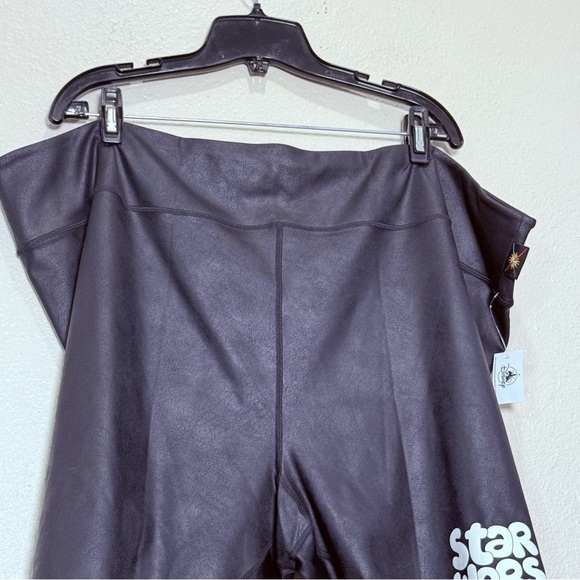NWT Disney Star Wars Lucas Films Black Faux Leather Stretchy Shorts 3X - Picture 3 of 6